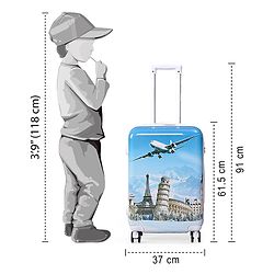 Pine Kids Trolley Luggage Bags Blue - 22 inch| Shock Resistant| Telescopic Handle| Water Resistant| Easy Zipper Closure| Durable Wheels| Number Lock
