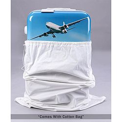 Pine Kids Trolley Luggage Bags Blue - 22 inch| Shock Resistant| Telescopic Handle| Water Resistant| Easy Zipper Closure| Durable Wheels| Number Lock