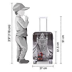Pine Kids Trolley Luggage Bags Black - 22 inch