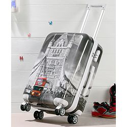 Pine Kids Trolley Luggage Bags Black - 22 inch