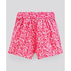 Pine Kids Softene Wash Shorts Floral Print- Pink