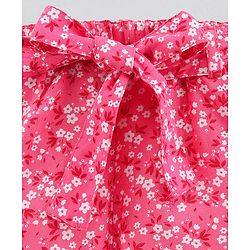 Pine Kids Softene Wash Shorts Floral Print- Pink