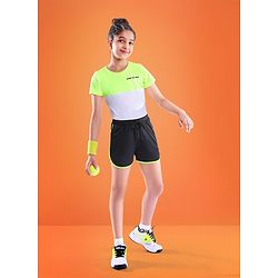 Pine Active Mid Thigh Length Solid Color Shorts  - Black