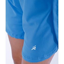 Pine Active High stretch Lycra Shorts Solid with Inner Tights - Blue