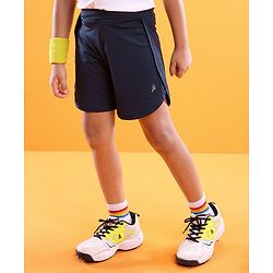 Pine Active High stretch Lycra Shorts Solid with Inner Tights - Navy