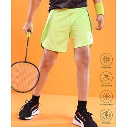 Pine Active High stretch Solid Shorts with Inner Tights - Neon Green