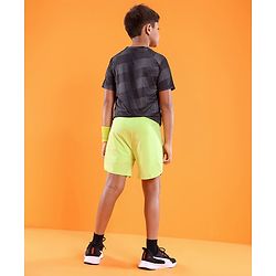 Pine Active High stretch Solid Shorts with Inner Tights - Neon Green