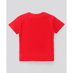 Pine Kids Half Sleeves Biowashed Glow In Dark T-Shirt Iron Man Print - Red
