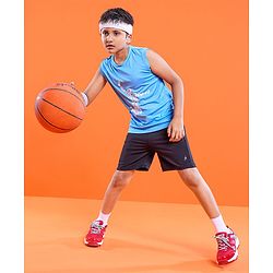 Pine Active Skin Friendly & Breathable Sleeveless Basketball Sportswear T-Shirt - Blue