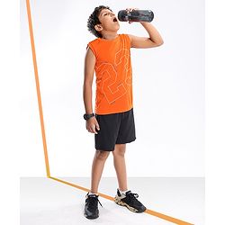 Pine Active Sleeveless Tee Numeric 23 Print - Orange