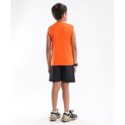 Pine Active Sleeveless Tee Numeric 23 Print - Orange