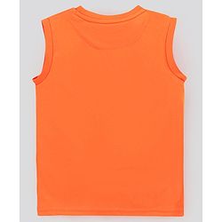 Pine Active Sleeveless Tee Numeric 23 Print - Orange