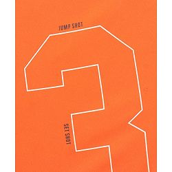 Pine Active Sleeveless Tee Numeric 23 Print - Orange