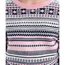Pine Kids Full Sleeves Jacquard Fine Knit Medium Winter Sweater Intarsia Design- Multicolor