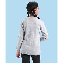 Pine Kids Full Sleeves Light Winter Wear Pullover Sweater - Grey