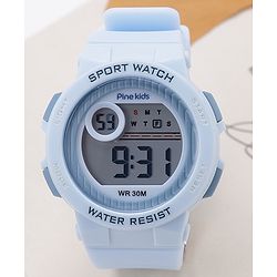 Pine Kids Free Size Digital Watch For Boys - Light Blue
