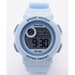 Pine Kids Free Size Digital Watch For Boys - Light Blue