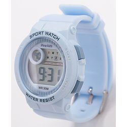 Pine Kids Free Size Digital Watch For Boys - Light Blue