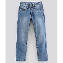 Pine Kids Full Length Stretchable Denim Jeans - Light Blue