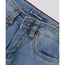 Pine Kids Full Length Stretchable Denim Jeans - Light Blue