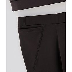 Pine Active Sleeveless Solid High Stretch Sports Bra & Leggings - Black