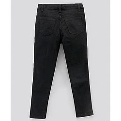 Pine Kids Full Length Stretchable Solid Color Jeans - Black