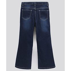 Pine Kids Cotton Woven Full Length Solid Jeans - Dark Blue