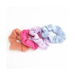 Pine Kids Scrunchies Sets Pack of 4 - Pink Brown