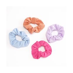 Pine Kids Scrunchies Sets Pack of 4 - Pink Brown