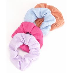 Pine Kids Scrunchies Sets Pack of 4 - Pink Brown