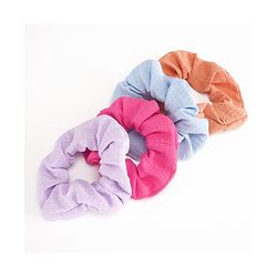 Pine Kids Scrunchies Sets Pack of 4 - Pink Brown