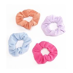 Pine Kids Scrunchies Sets Pack of 4 - Pink Brown