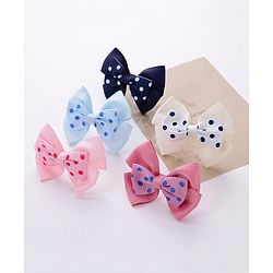 Pine Kids Bow & Butterfly Clips Pack of 5 - Multicolor