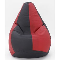 Pine Kids Sofa Bean Bag Without Beans - Red Black