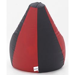 Pine Kids Sofa Bean Bag Without Beans - Red Black