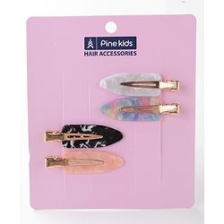 Pine Kids Printed Free Size Hair Pins Pack of 4 - Multicolor