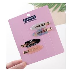 Pine Kids Printed Free Size Hair Pins Pack of 4 - Multicolor