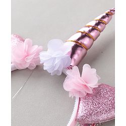 Pine Kids Hair Extensions Unicorn Themed Hair Band Free Size - Pink Purple