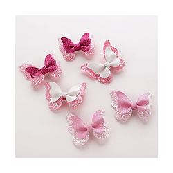 Pine Kids Bow & Butterfly Clips Set of 6 - Multicolor