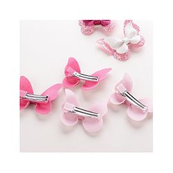 Pine Kids Bow & Butterfly Clips Set of 6 - Multicolor