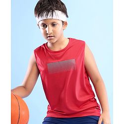 Pine Active Sleeveless Strip Print T-Shirt - Multicolor