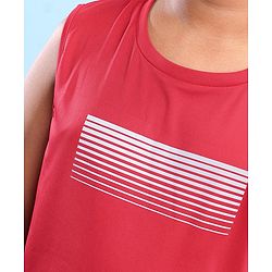 Pine Active Sleeveless Strip Print T-Shirt - Multicolor