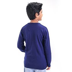 Pine Kids Full Sleeves Knit Vertical Stripe Pullover - Multicolor
