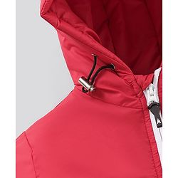 Pine Kids Nylon Full Sleeves Padded and Hooded Moderate Winter Jacket - Red