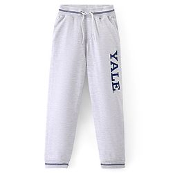 Pine Kids Full Length Biowashed Joggers Yale University Print - Light Grey