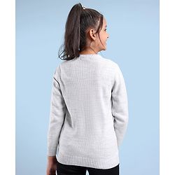 Pine Kids Cable Structure Medium Winter Pullover - Grey