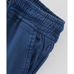 Pine Kids Full Length Stretchable Jogger With Cargo Pockets & Draw Cord - Blue