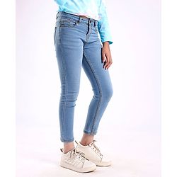 Pine Kids Cotton Lycra Full Length Jeans - Blue
