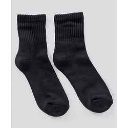 Pine Kids Ankle Length Anti Microbial Washed Terry School Socks Solid Pack of 3- Black