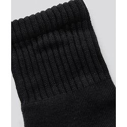 Pine Kids Ankle Length Anti Microbial Washed Terry School Socks Solid Pack of 3- Black